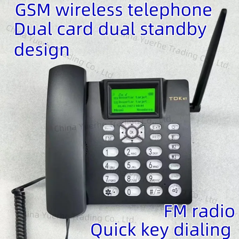 

Dual card dual standby wireless fixed-line phone phone gsm office home FM radio elderly 2G card landline