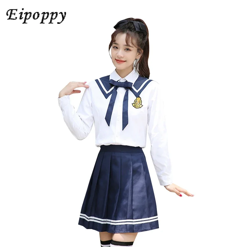 Uniforme di classe Set uniforme scolastica in stile College britannico uniforme camicia Costume coro