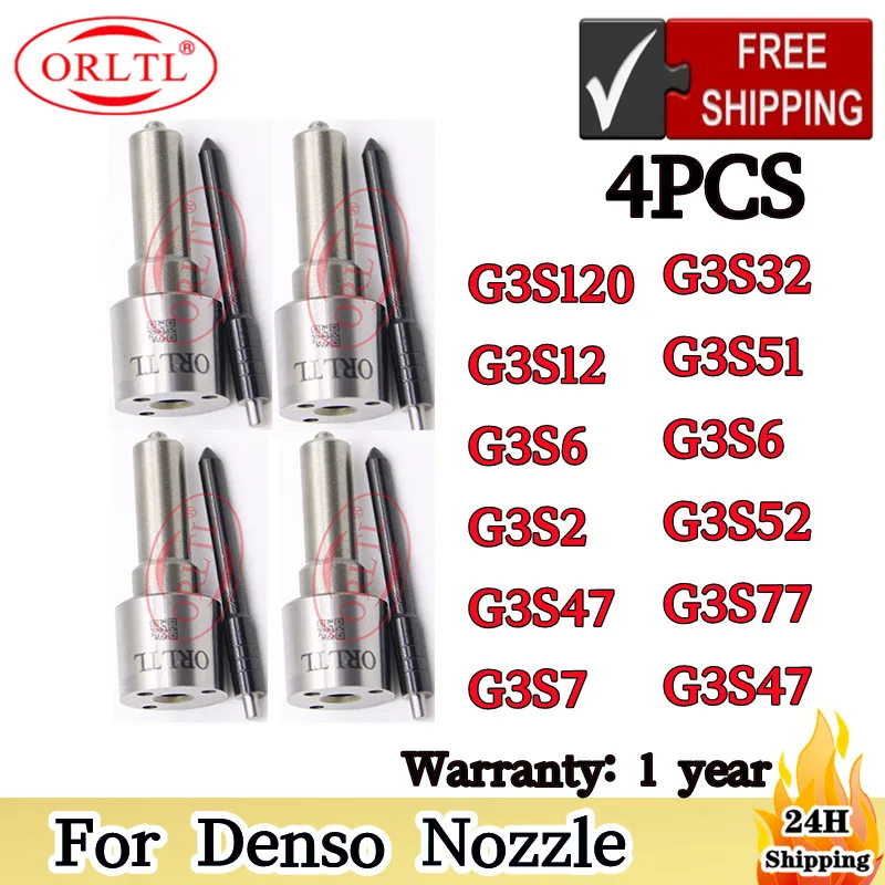 

4 PCS G3S47 G3S7 G3S32 G3S51 G3S6 G3S52 G3S120 G3S12 G3S6 G3S2 G3S77 G3S47 Original Injector Nozzle ﻿For Denso Auto Part