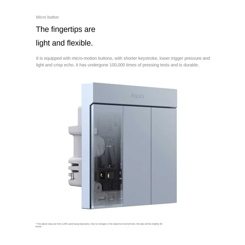 Imagem -02 - Aqara Inteligente Interruptor de Parede H1m Linha Neutra Zigbee 3.0 Interruptor de Luz Chave sem Fio Vários Modos de Controle Funcionam com Homeki Smart Home