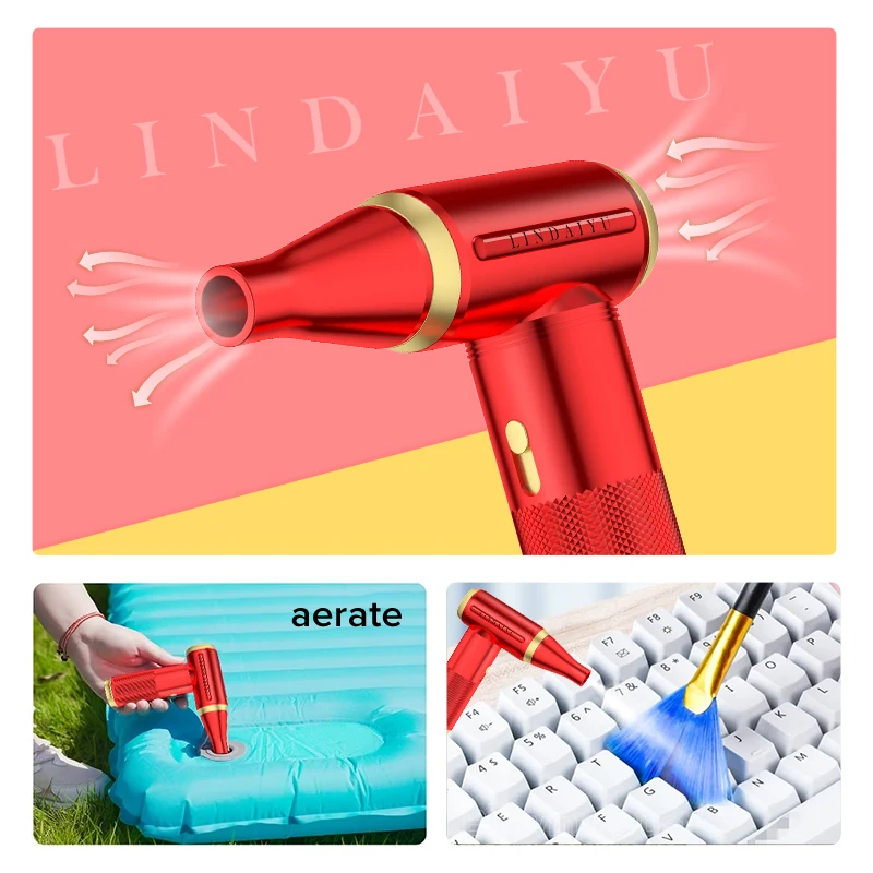 LDY Sale Best Wireless Hair Dryer with Air Collection Nozzle Multifunctional Blow Dryers 110000rpm High Speed Car Blow Dryer USB