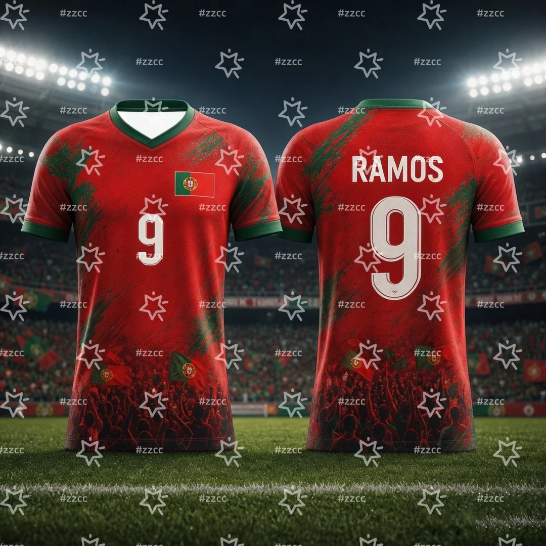 2026 Portugal Fan Commemorative Jersey Cristiano Ronaldo Football Jersey Sports Men's T-Shirt Kid's Woman's Tee ﻿cycling jersey view 4