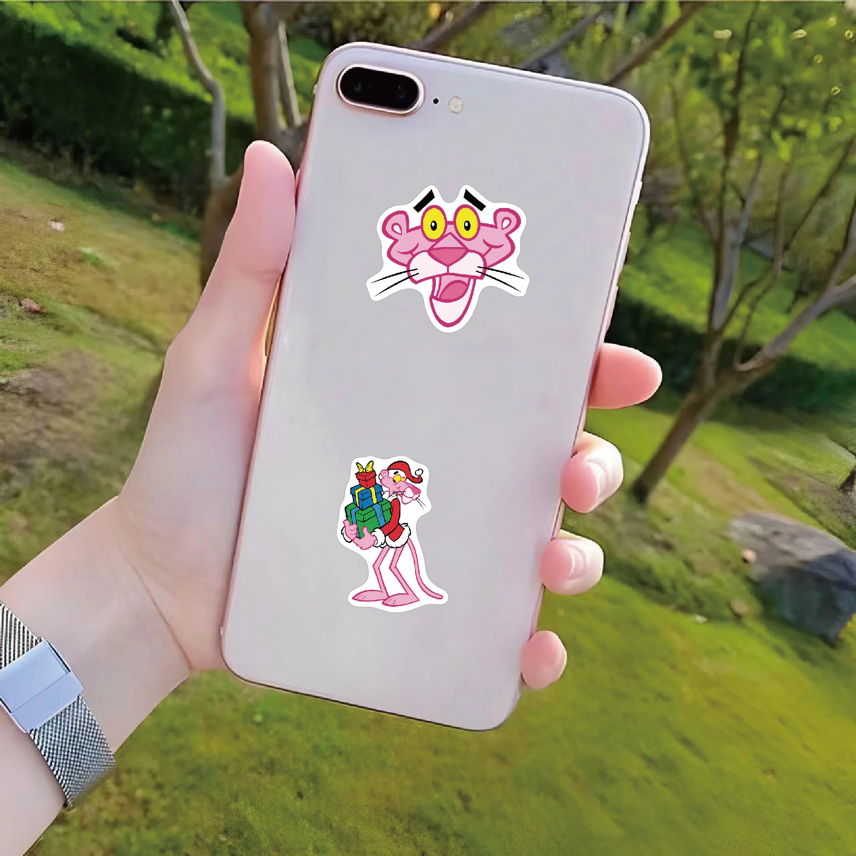 60 قطعة لطيف النمر الوردي الكرتون الكتابة على الجدران ملصق DIY بها بنفسك الهاتف المحمول الأمتعة سكيت الكتابة على الجدران الشارات متعة للأطفال اللعب الهدايا