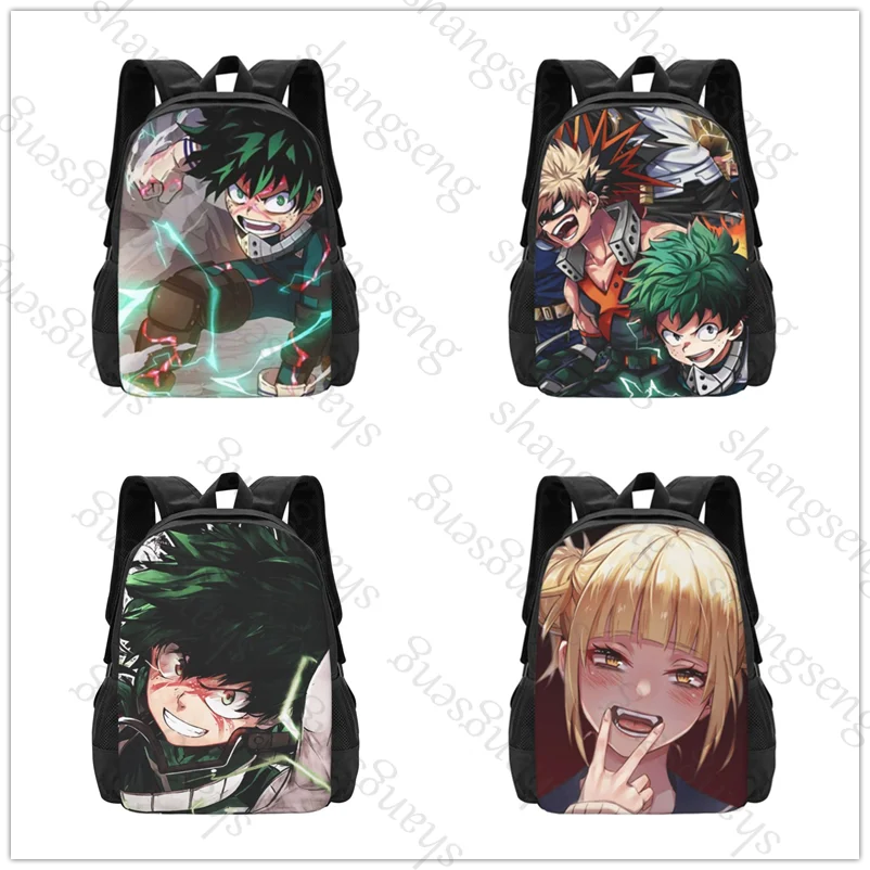 

Backpack large capacity printed schoolbag for boys and girls teenagers leisure travel commuter backpack Anime My Hero Academia