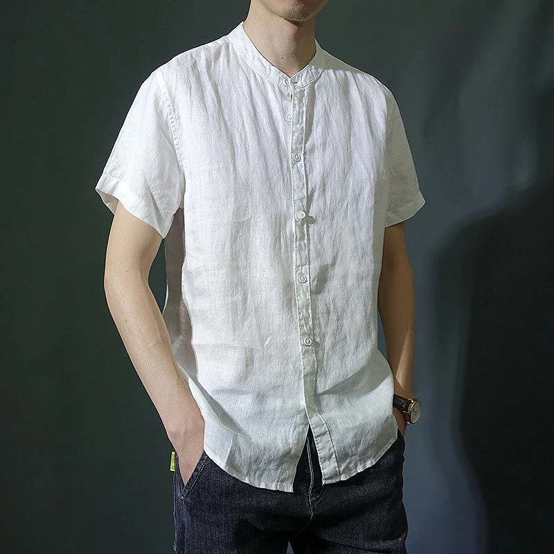 

Lightweight Casual Linen ort Sve irt Men's Faionable f Sve Summer New Arrival Breathable Moisture ng