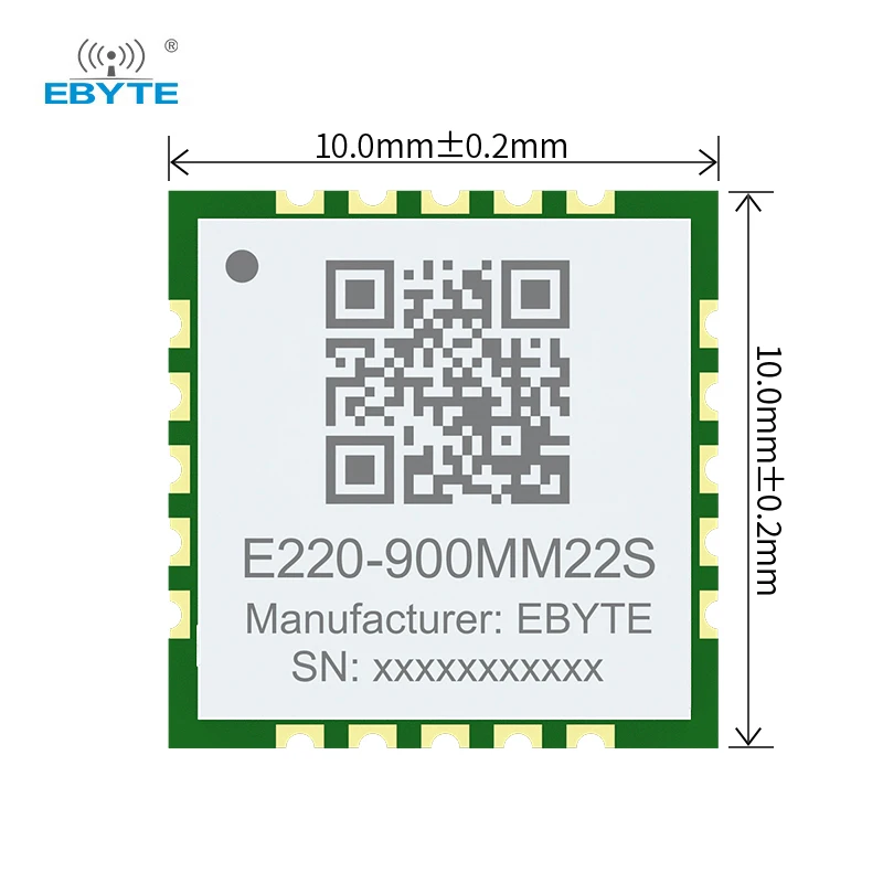 LLCC68 LoRa Wireless Module 433/868/915MHz SPI Ultra-Small Size 10*10mm EBYTE E220-400/900MM22S 22dBm 5.5KM Low Consumption