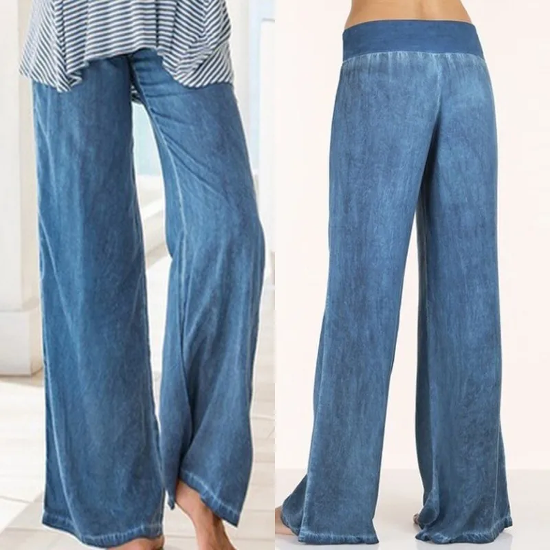 2024 Frühling Herbst neue Frauen dünne Jeans mit weitem Bein Unisex hoch elastische taillierte Jeans hose Straße trend ige lässige Baggey-Hose