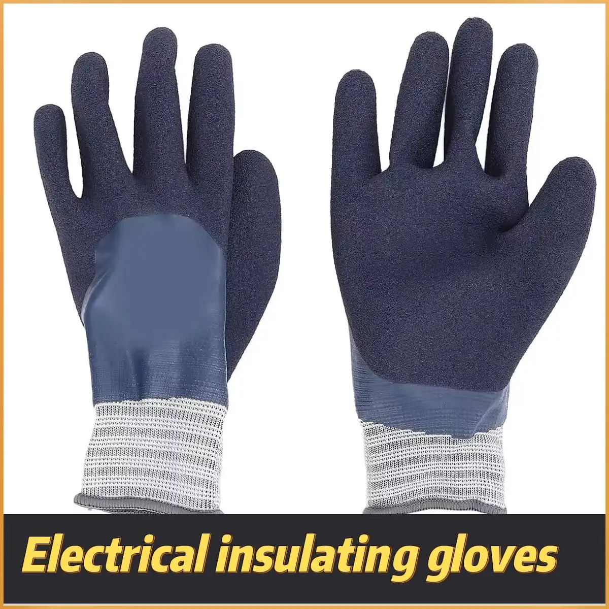 

Electrical Insulated Gloves 1000V High Voltage Resistant Protective Insulation Work Gloves Non Slip Flexible for Maintenance