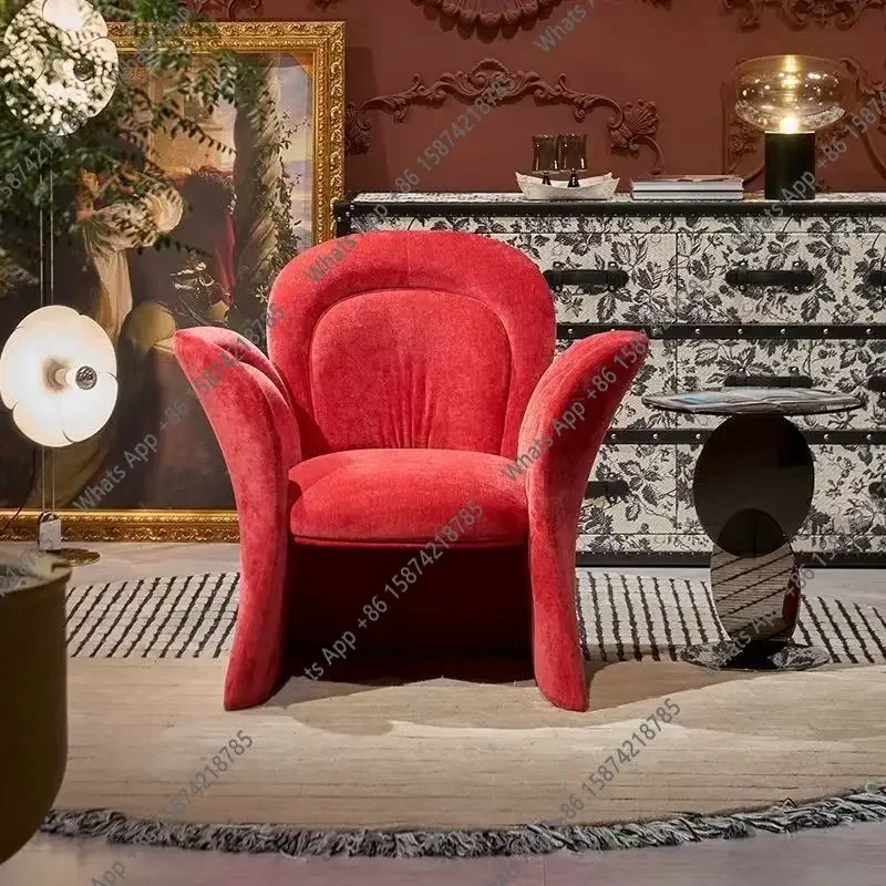 

P Oo Скандинавский креативный цветочный диван-кресло, дизайнерский креативный художественный стул для отдыха, простой диван-стул для приема