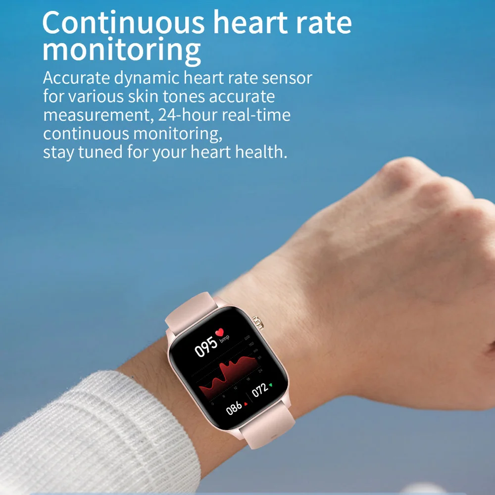 BT Call Smartwatch 1.85 Inch 240*286 HD Square Screen 250mAh Battary Smart Watches Sports Sleep HeartRate Monitor Remote Control