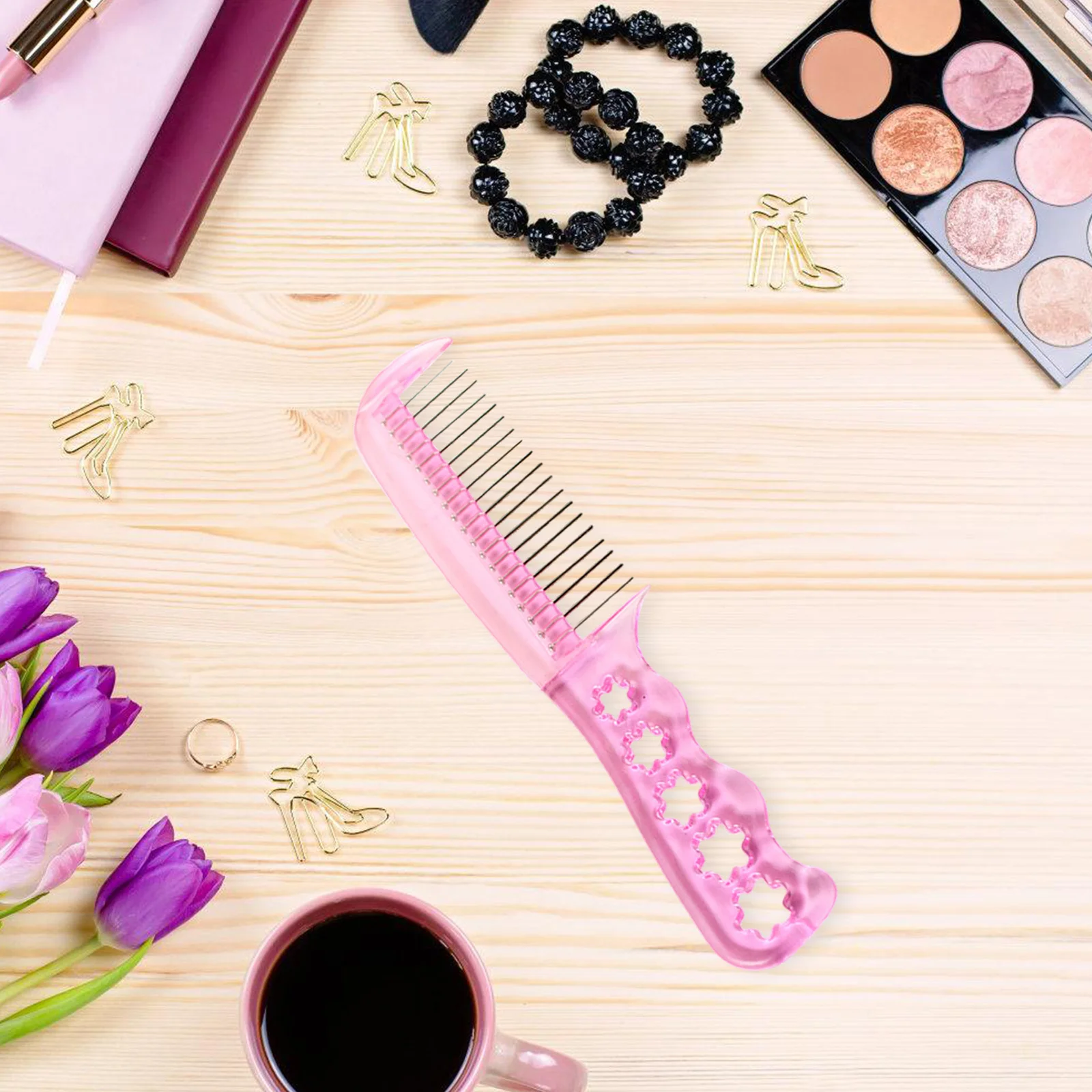 

3 шт. расческа легкая портативная удобная ручка подходит для синтетических наращивания волос уход за волосами укладка