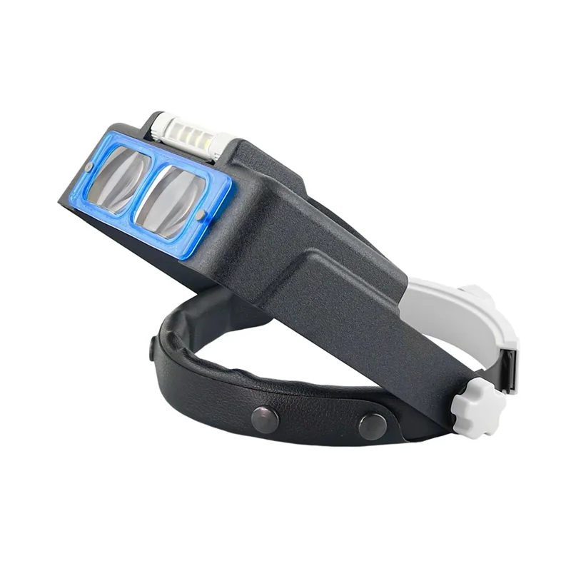 

AT63-Head-Mount Magnifier Glasses With 4 LED Light Hands Free Magnifier 1.5X 2X 2.5X 3.5X Loupe Lluminated Magnifier