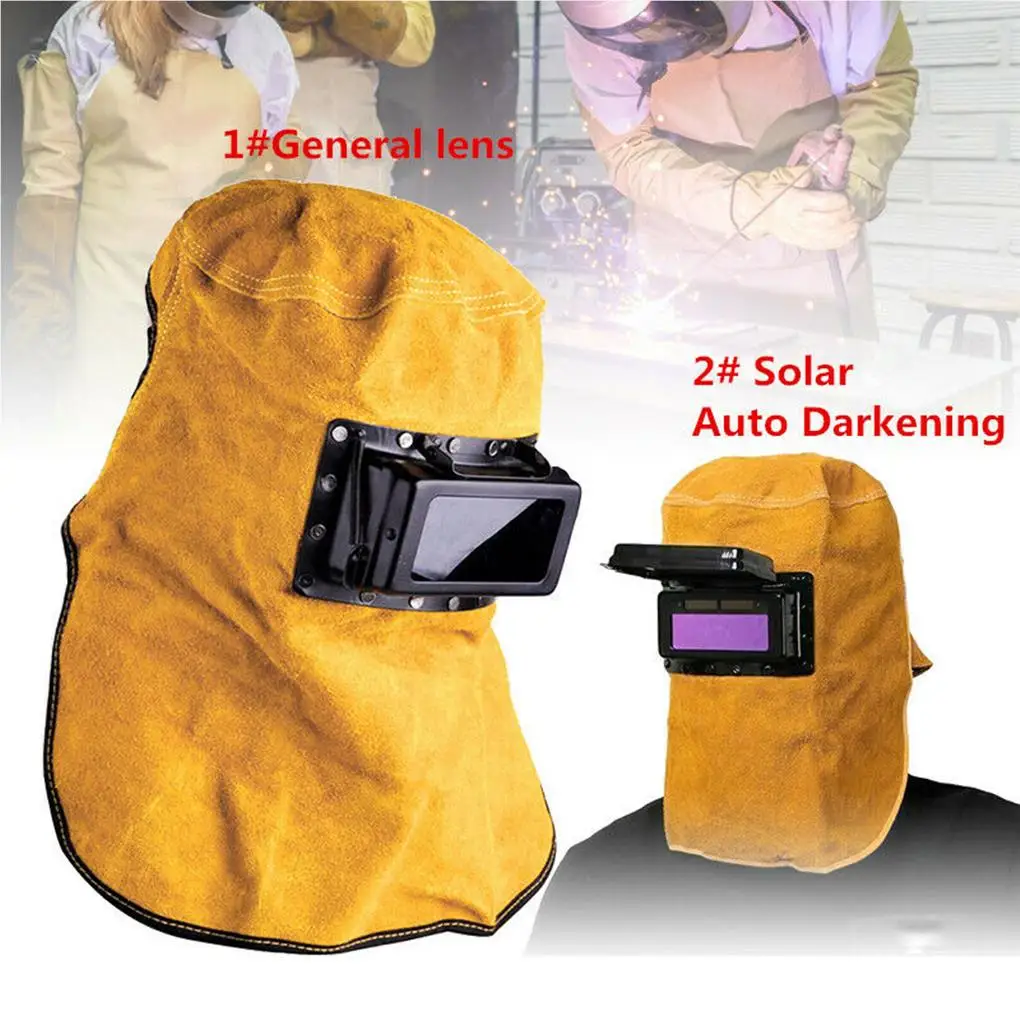 Solar Filter Lens Welder Leather Hood Portable Welding Helmet Face Cover Face Guard Protector Industry Easy Installment