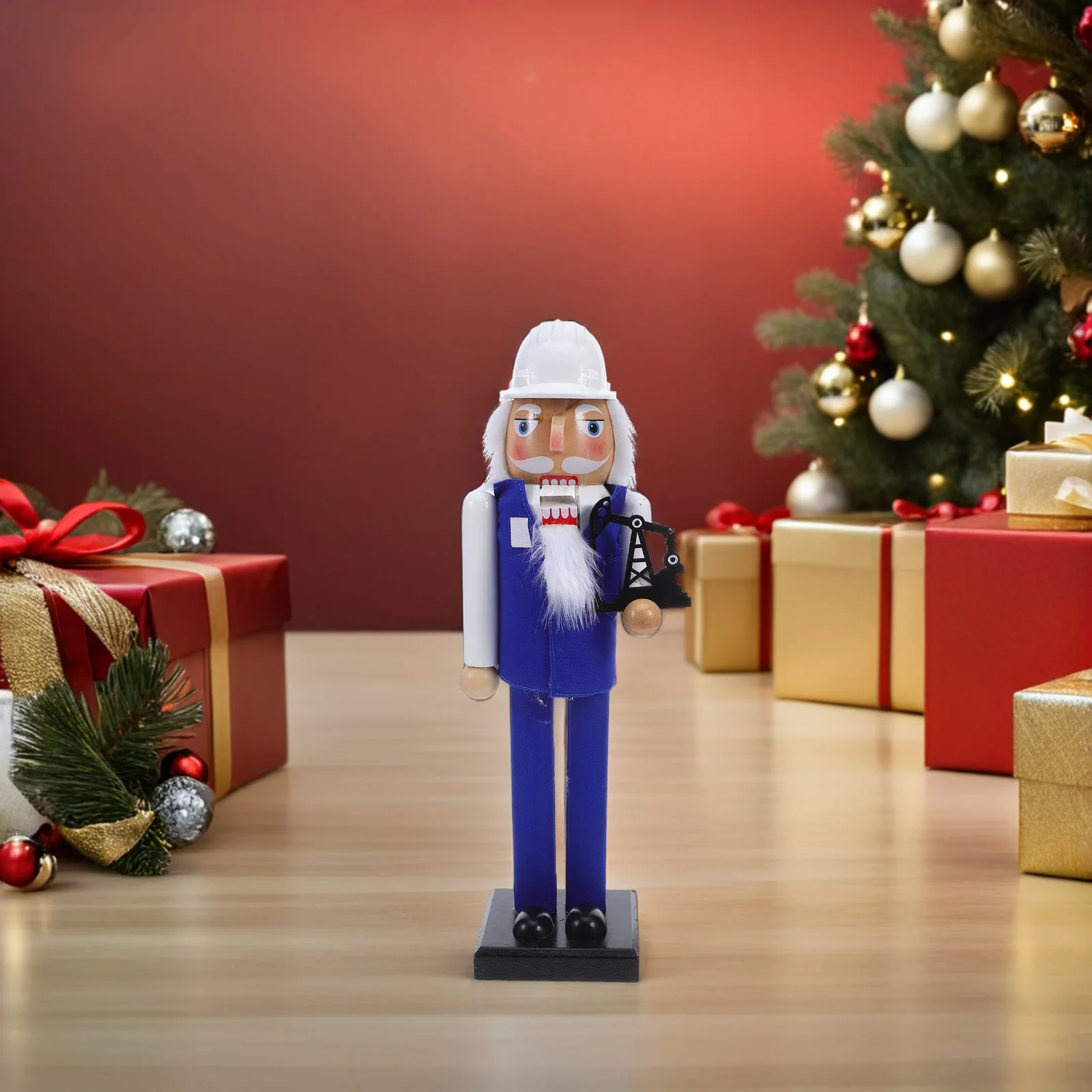 

14.15 Inch Hand Painted Nutcracker Soldier Ornament Christmas Table Centerpiece Home Decor Nutcracker Desktop Ornament