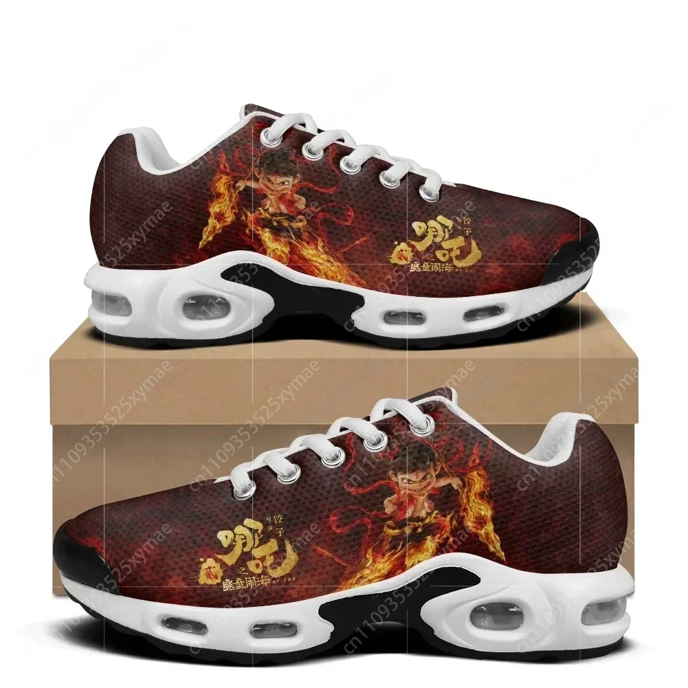 Nezha 2 Devil Boy Conquers The Dragon King Baskets à coussin d'air pour hommes, femmes et adolescents, chaussures de sport en maille personnalisées de haute qualité