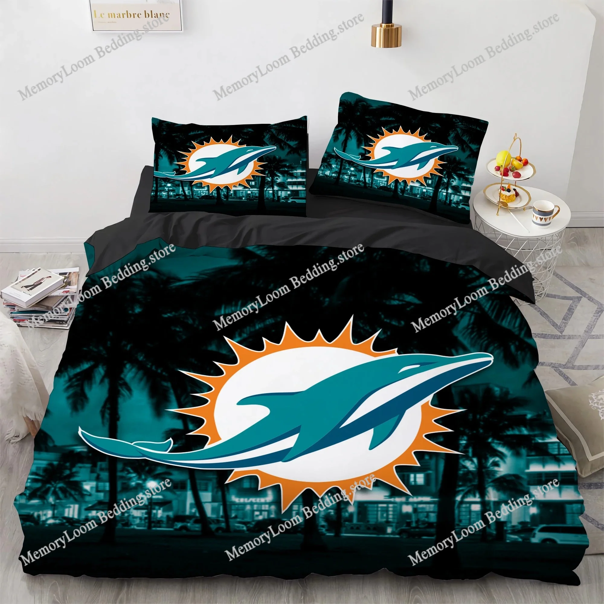 

3D Print Rugby Sports Duvet Cover Set, American Football Bedding Set Queen Fashion Comforter microfiber Quilt Cover Double
