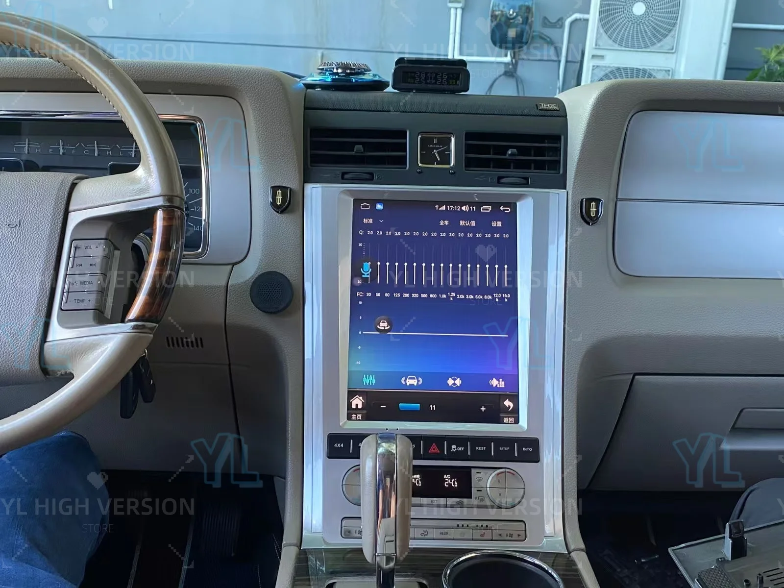 YANFU أندرويد 14.0 شاشة الوسائط المتعددة السيارات لينكولن نافيجيتور 2010-2013 Carplay راديو السيارة 12.1 بوصة نظام تحديد المواقع والملاحة رئيس وحدة
