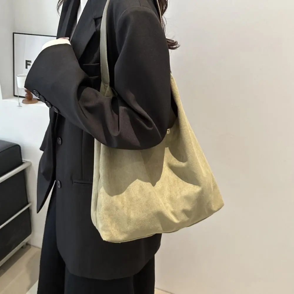 

Винтажная замшевая сумка: эстетичная, простая, вместительная, на одно плечо, для повседневного использования