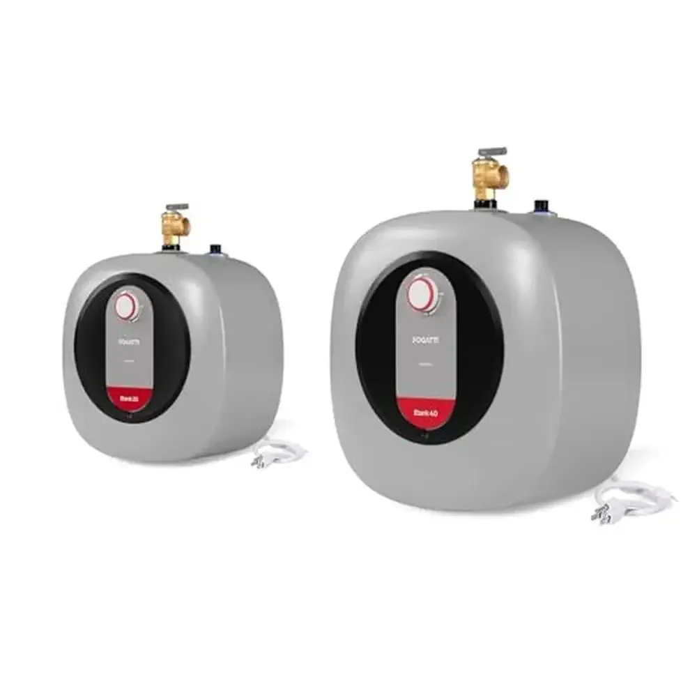 حزمة سخان مياه كهربائي صغير الحجم مدمج 2.5/4.0 جالون ماء ساخن فوري من الفولاذ المقاوم للصدأ عالي الكفاءة معتمد من CSA