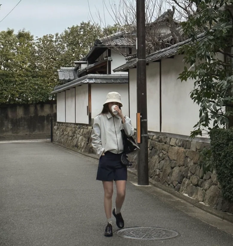 

Double-Sided Wear Striped Jaet Long Sve Turn-down Collar Organic Cotton Commute Sle Loose Fit Regular Sve Length