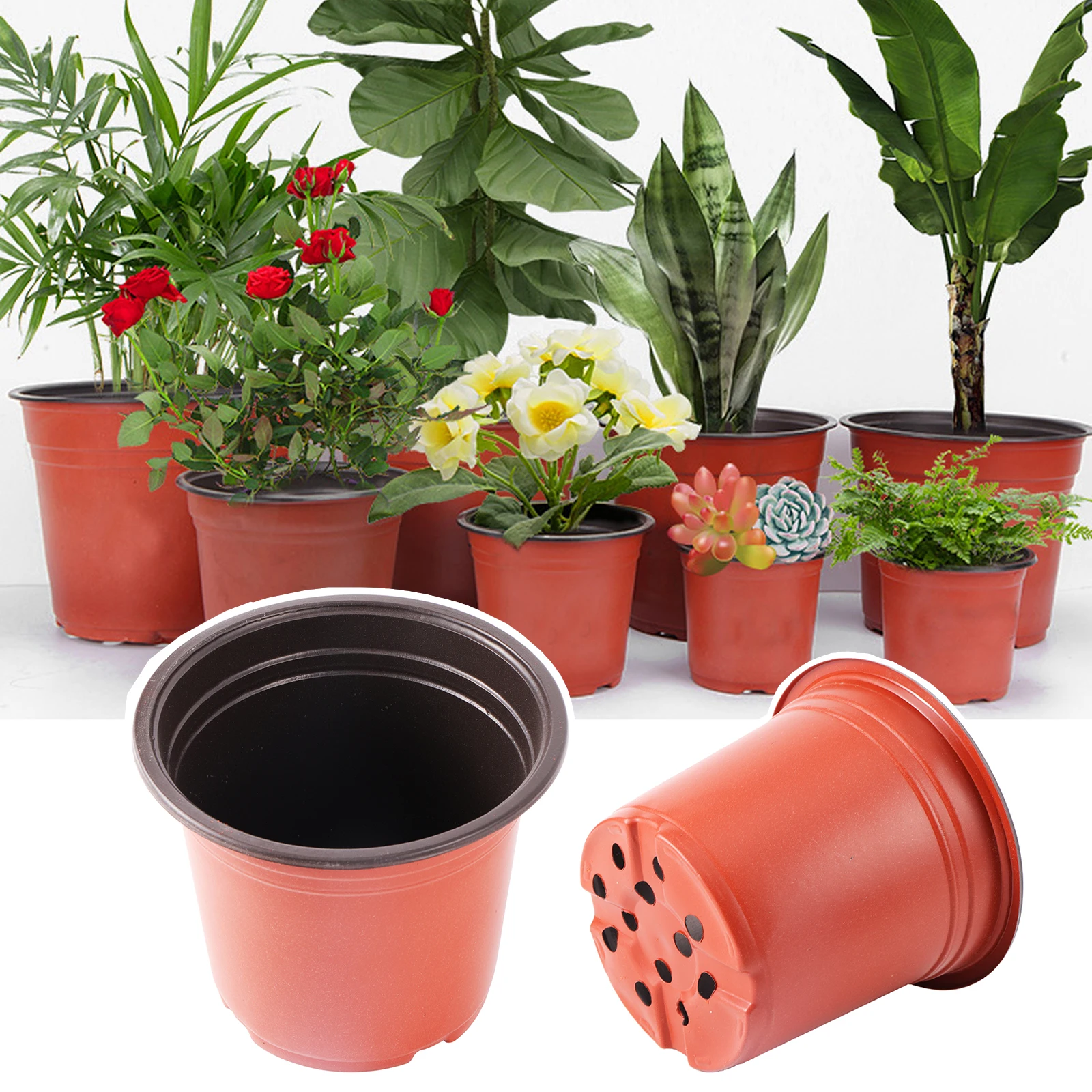 12 Size Plant Pot Garden Nursery Seed Starting Flowerpots Lightweight Succulent Seedling Tray Flower Vegetable Container Box