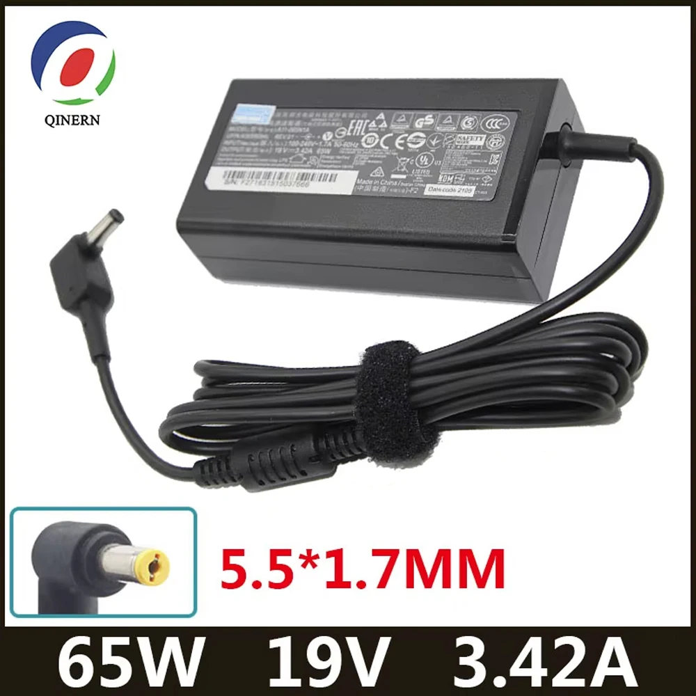 19V 3.42A 5.5*1.7MM 65W Adapter Charger for Acer Aspire 5315 5630 5735 5920 5535 5738 6920 7520 PA-1650-86 S3 E15 Power Supply