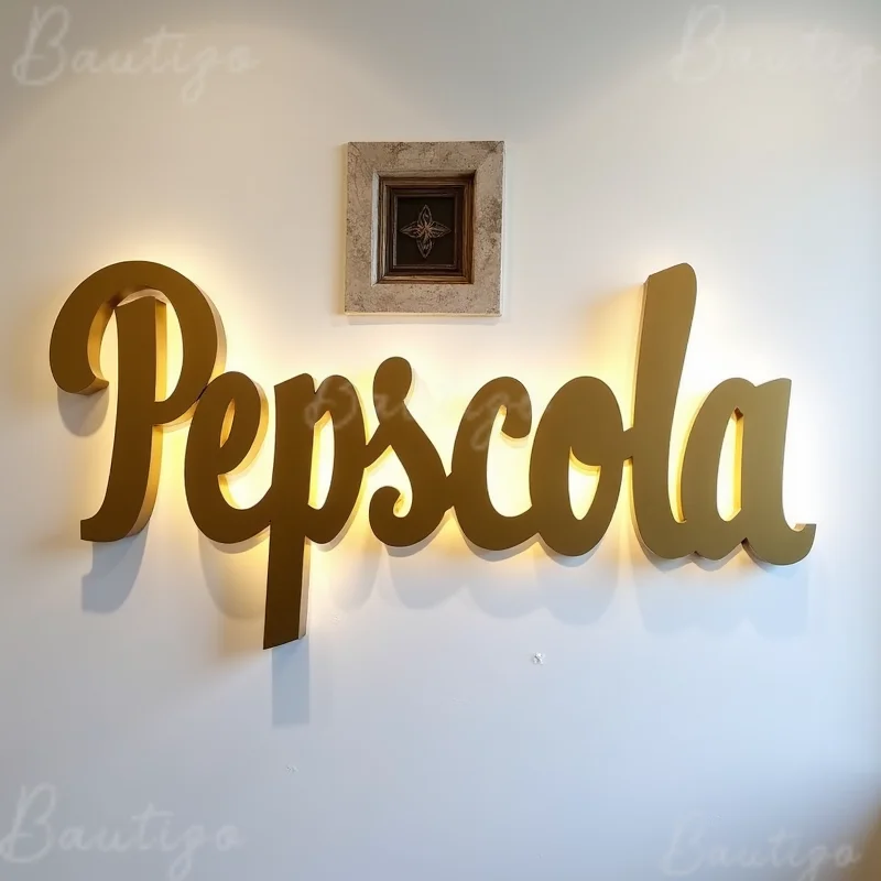 Custom Illuminated LED Backlit 3D Metal Letters Sign For Business Storefront Outdoor Waterproof Light Up Signage