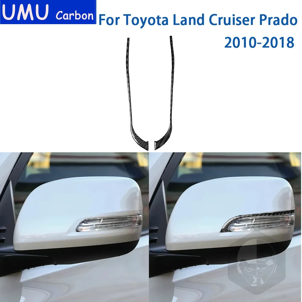 

For Toyota Land Cruiser Prado FJ 2010-2018 Accessories Interior Rear View Mirror Anti Collision Cover Trim Sticker Car Styling