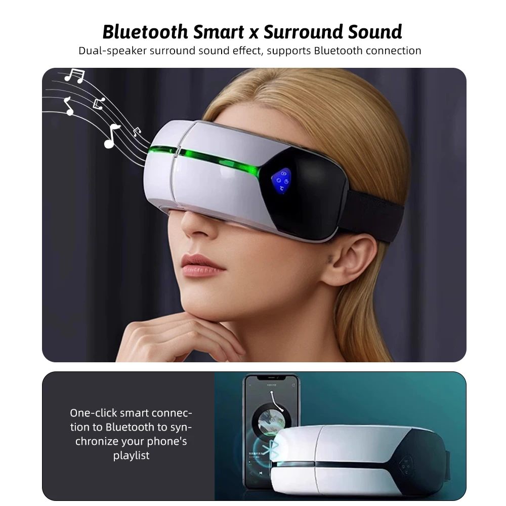 2025 مبيعا صغير ذكي الاهتزاز ضغط الهواء الأسطوانة العين مدلك جديد آلة تخفيف التوتر رئيس مدلك