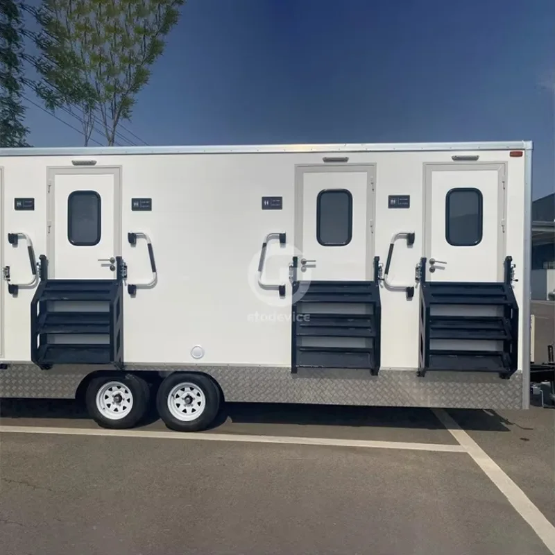 مقطورة مرحاض محمولة للاستحمام بتصميم متنقل مع مرحاض متنقل