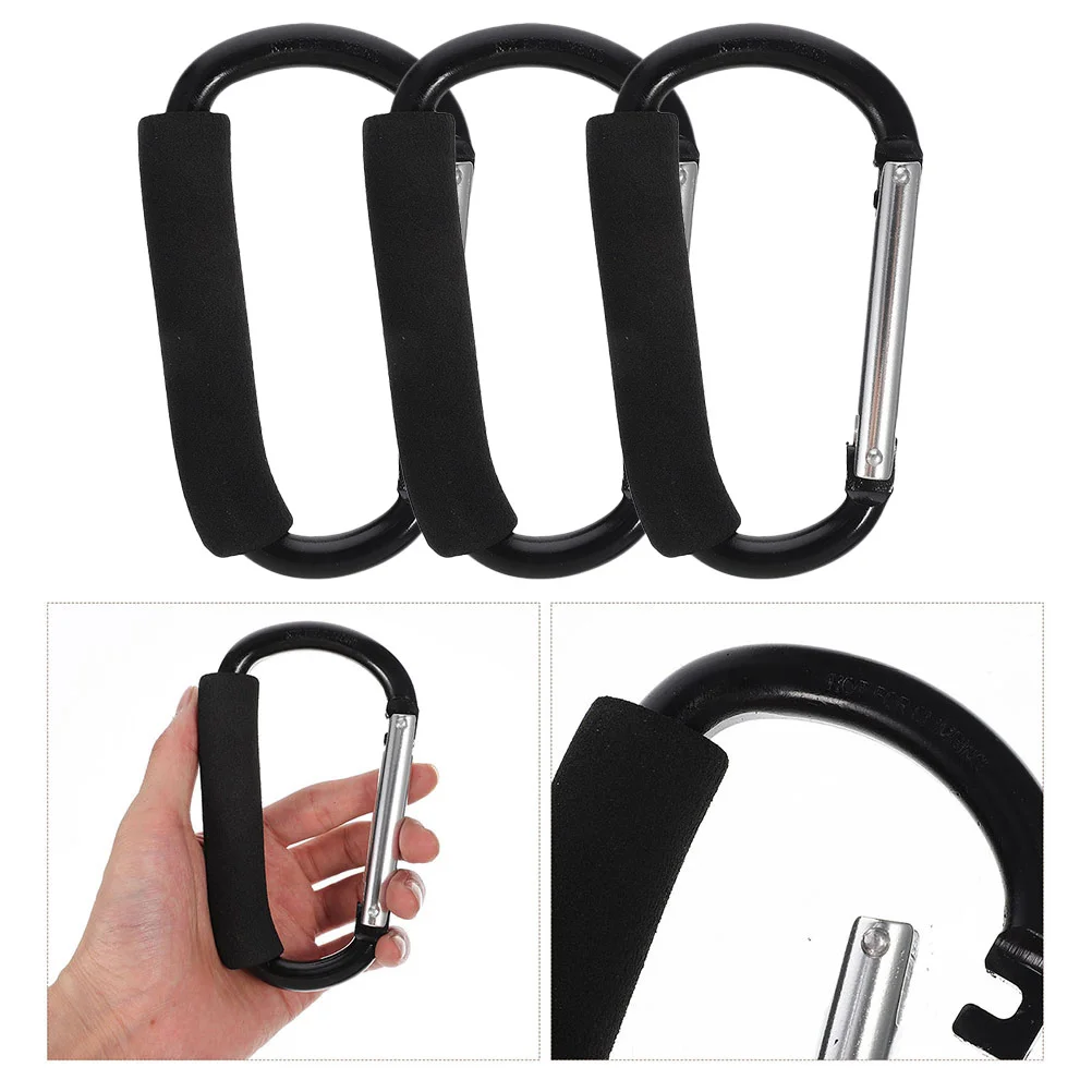 

3Pcs Practical Stroller Hangers Strong Bearing Capacity Easy to Use for Bikes Carts Baby Strollers Daily Articles