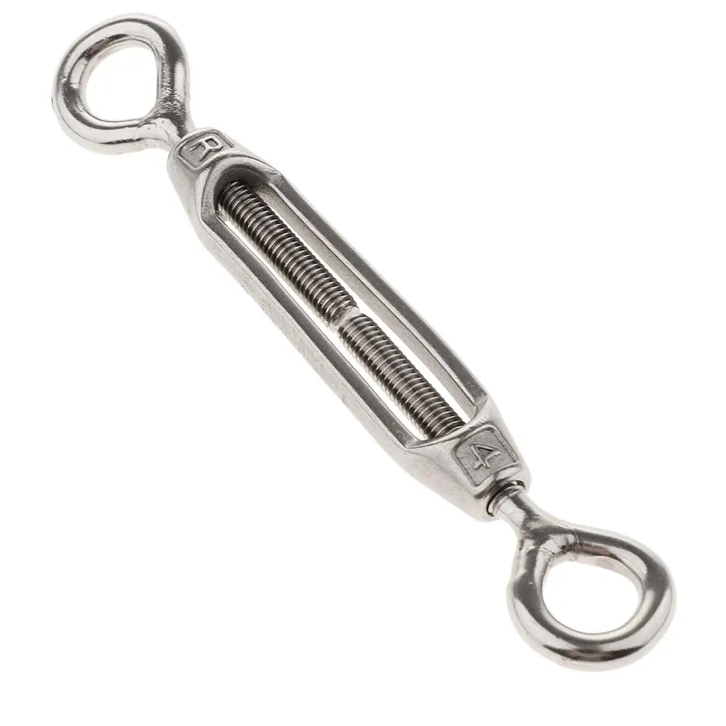 304 Stainless Steel Turnbuckle Screw M4 M5 M6 M8 Suitable for Tightening Rope, Length Adjustable