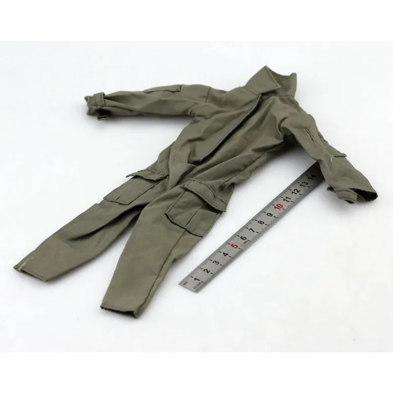 Mono verde de soldado masculino a escala 1/6, pantalones, modelo de ropa para exhibición de figuras de acción de 12 pulgadas