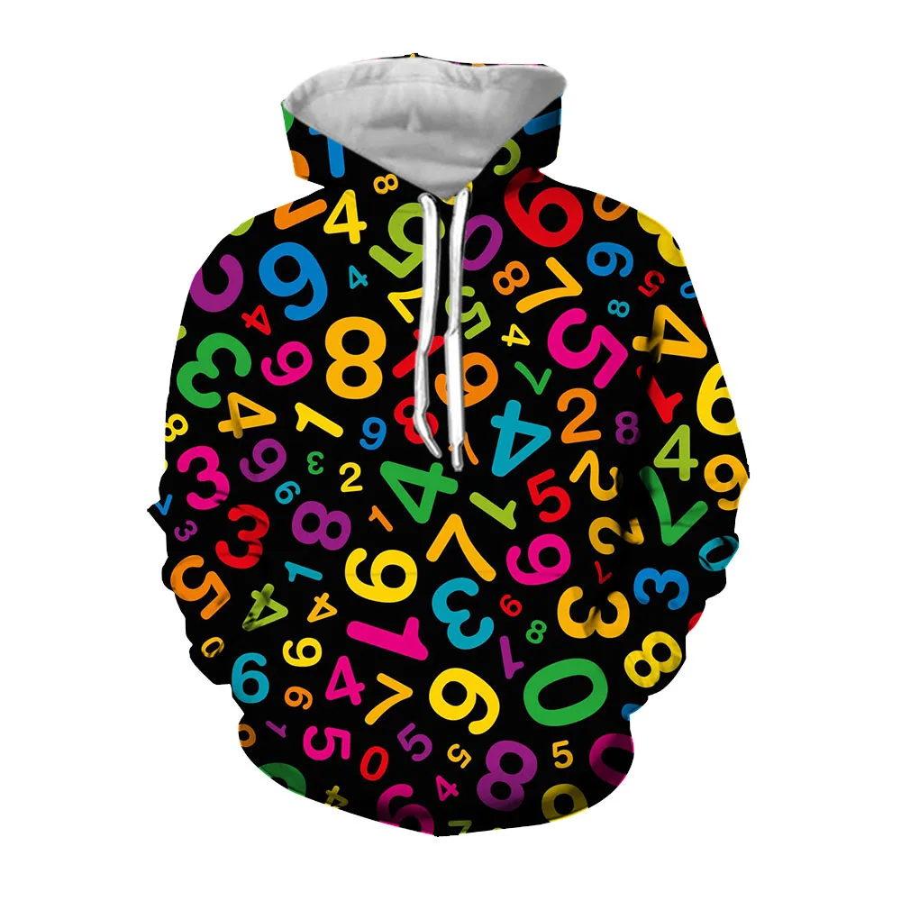 

Jumeast 3D English Alphabet Printed Hoodies For Men Digital Pop Art Graphic Kangaroo Pocket Hoody Streetwear Y2K Youth Clothing