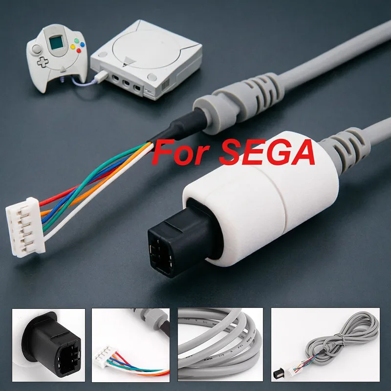 Cable de 2M para SEGA Dreamcast DC128, Cable de extensión para mando de consola de juegos, Cable de conexión para mando de consola, Cable de repuesto para Joystick