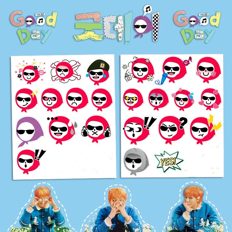 

Kpop Idol G-Dragon GOOD DAY прозрачные водонепроницаемые наклейки из ПВХ с героями мультфильмов GD забавные наклейки для фанатов коллекция подарков