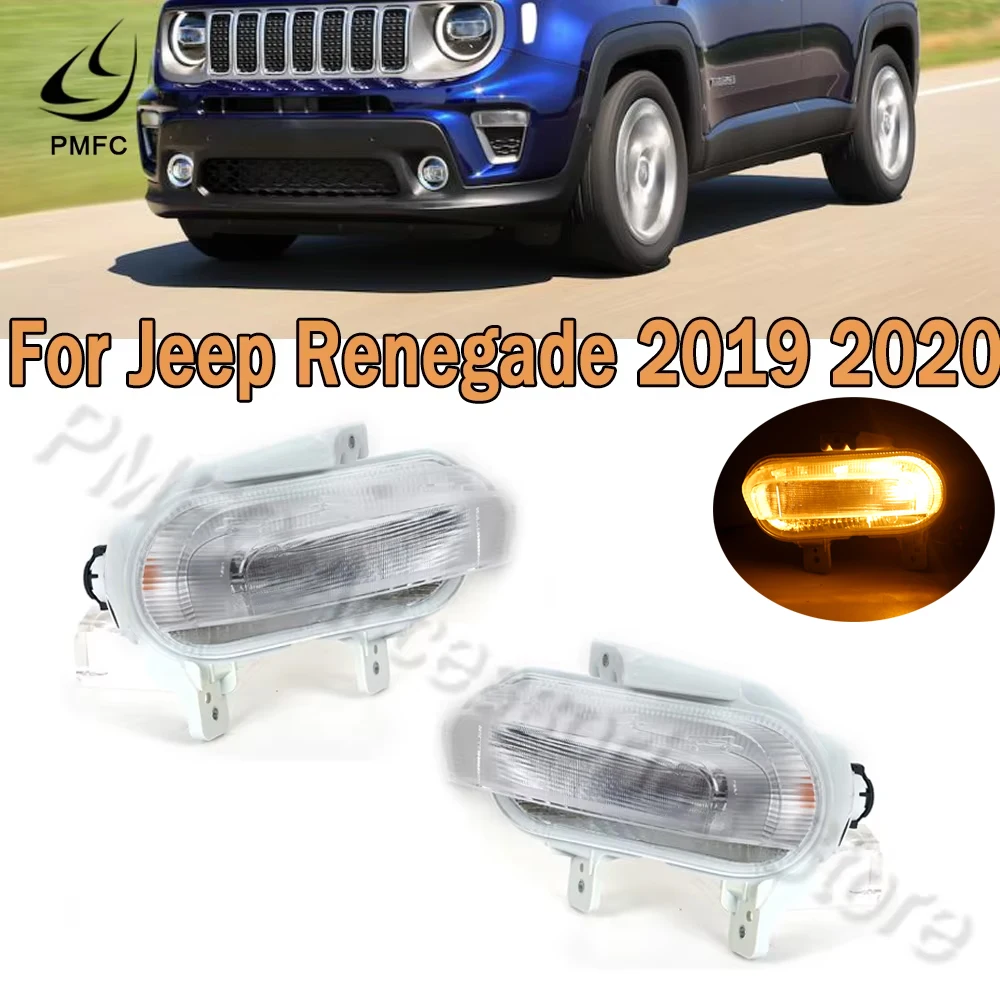 

Для Jeep Renegade 2019 2020 2021, передний бампер автомобиля, DRL, дневные ходовые огни, противотуманные фары, противотуманные фары, противотуманные фары