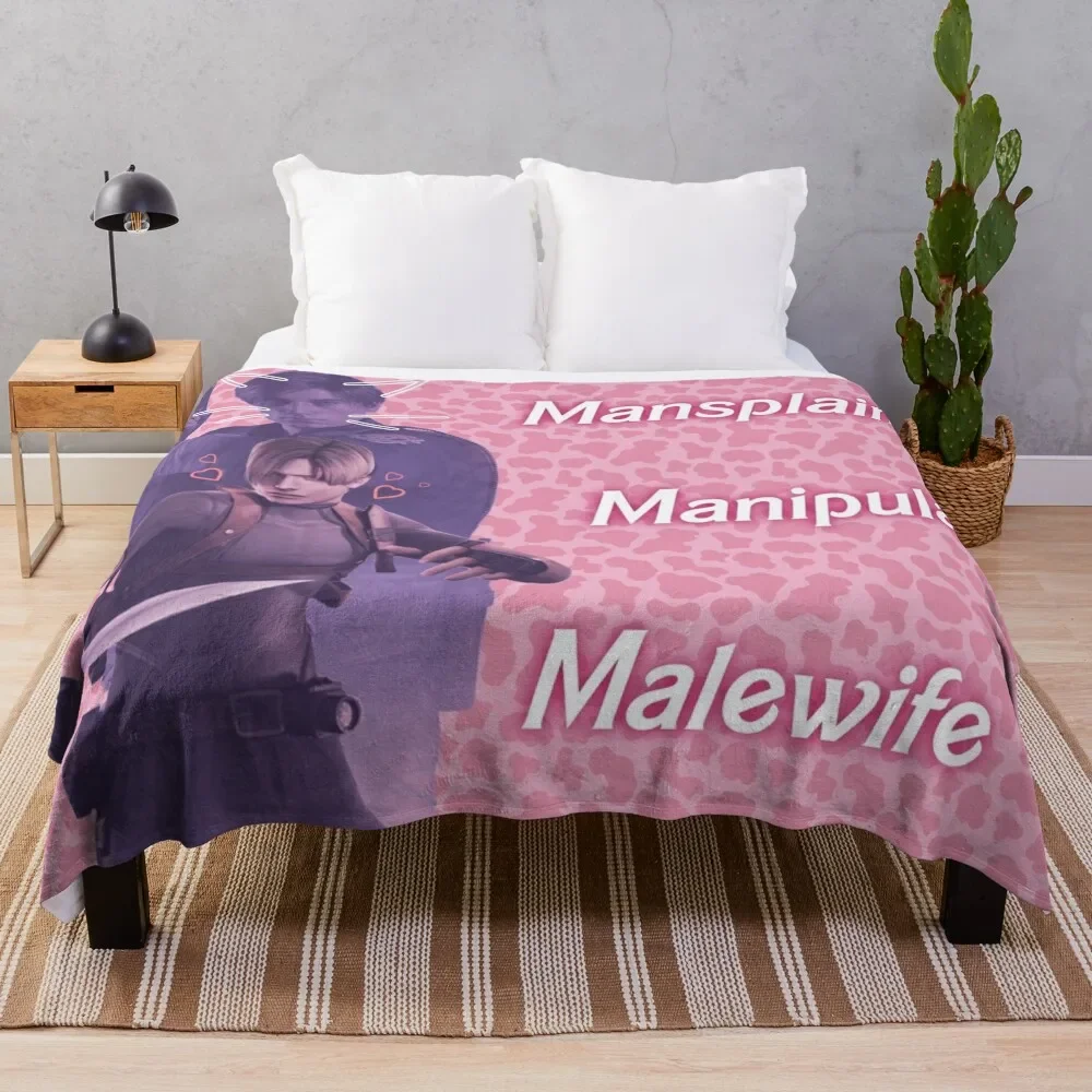 

Mansplain, Manipulate, Malewife Leon (Cow) PINK VERSION Throw Blanket Blankets For Sofas heavy to sleep Camping Blankets