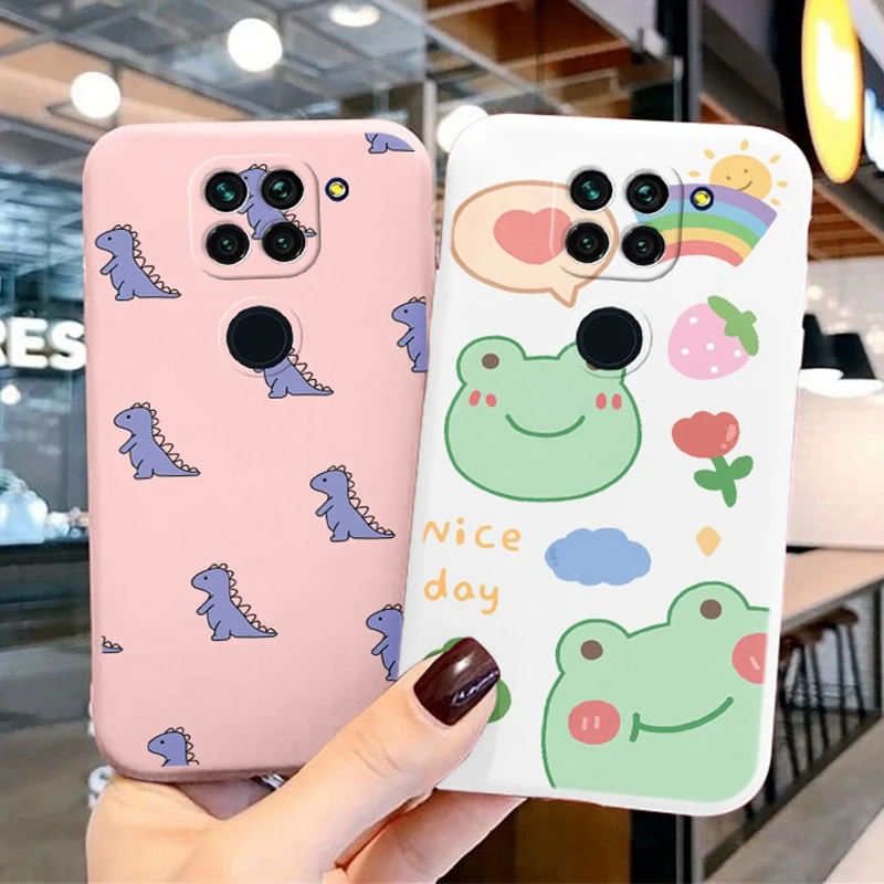 Funda de teléfono de mármol con diseño de rana, dinosaurio, flor, amor, para Xiaomi, Redmi Note 9, 9S Pro, Max, Poco M2 Pro, protección trasera a prueba de golpes