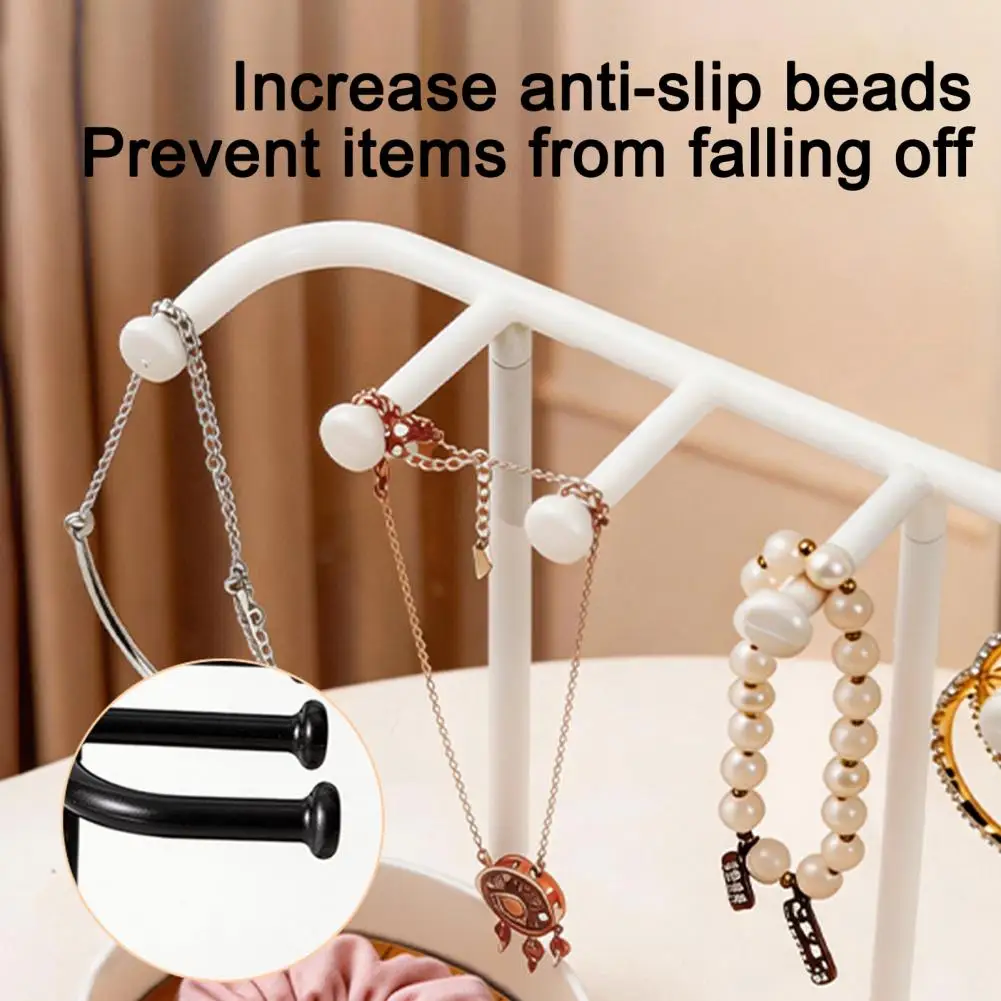 Anti-oxidation Jewelry Storage Jewelry Organizer Stand with Love Partition Tray Non-slip Multi-hanging Jewelry Hanger Necklace