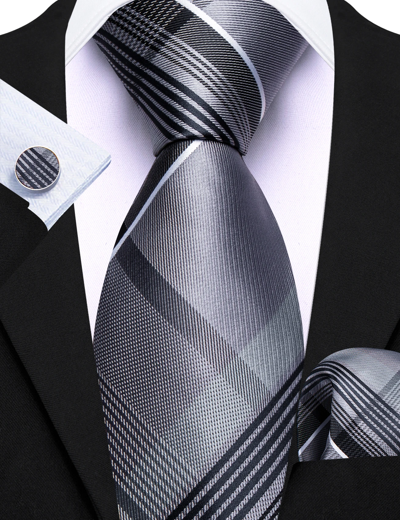 طقم ربطة عنق رجالية بنقشة مربع - مراجعة Pocket Square Set وسعره