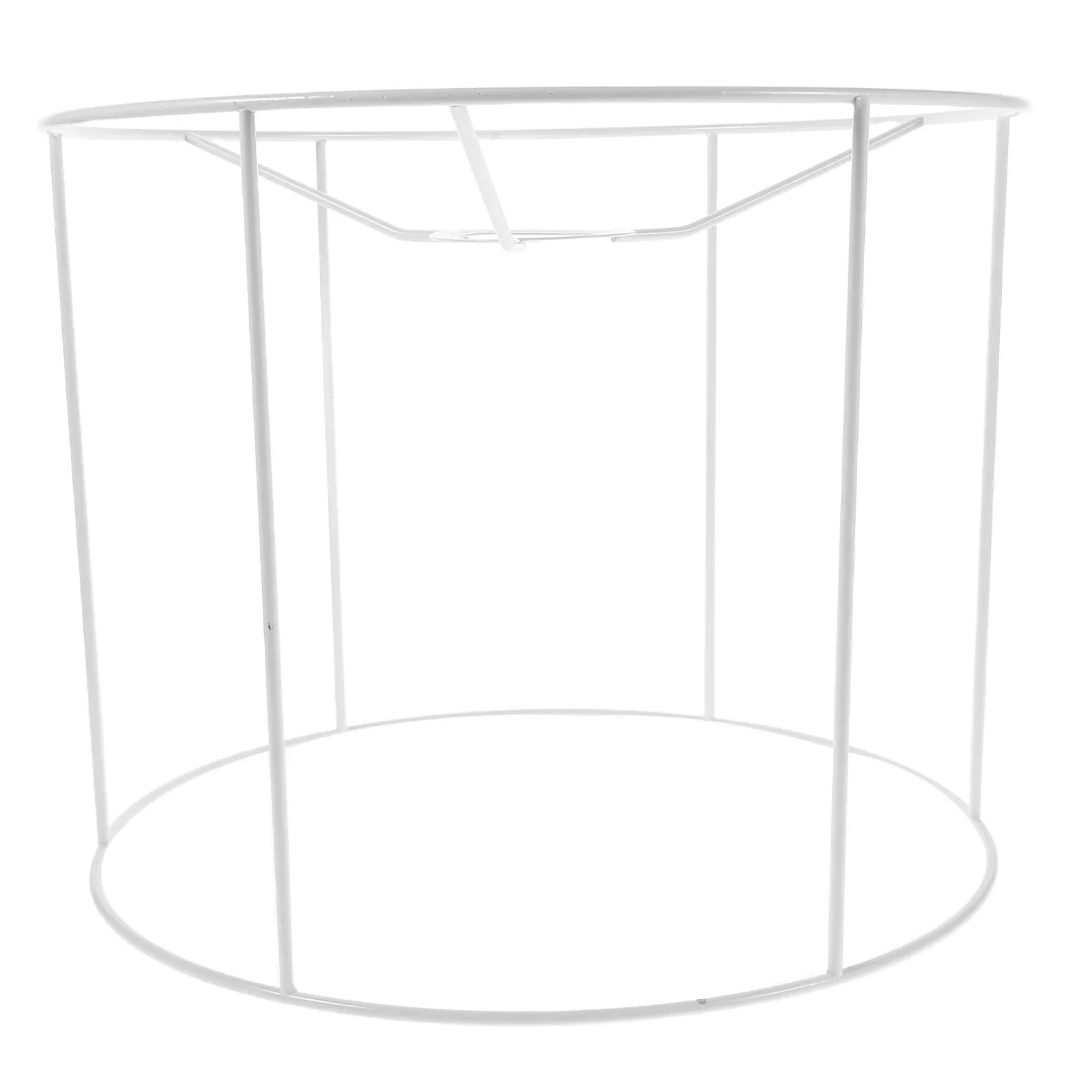 Iron Lamp Shade Frame Round Sturdy Design 28x28x21.8cm E27 Light Bulb Holder for DIY Lampshade Assembly Modern Industrial