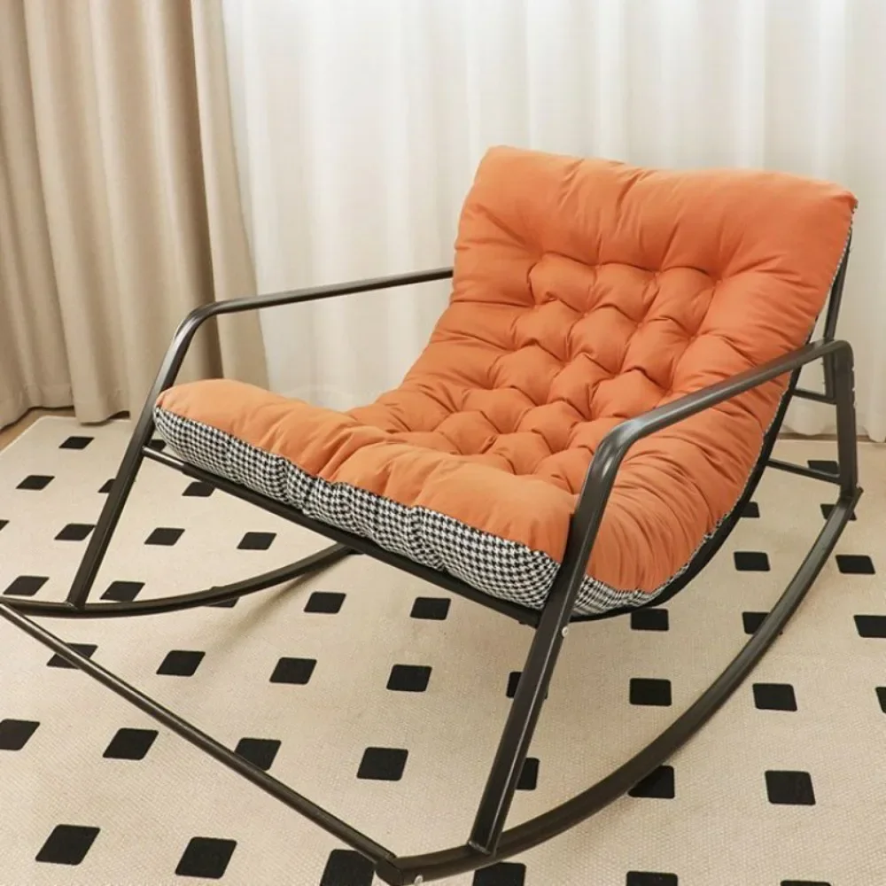 Rocking Chair Lazy Sofa Home Balcony Leisure Double Rocking Chair Outdoor Patio Sleepable or Lying Garden Modern Lounge Chairs image 4