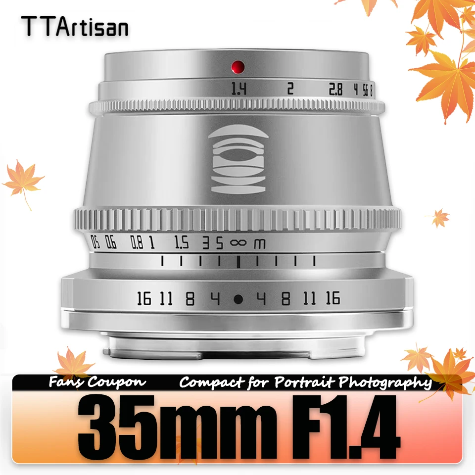 

TTArtisan APS-C 35mm F1.4 Manual Focus Potrait Lens for Sony E Fujifilm XF Nikon Z Canon RF L M43 Mount