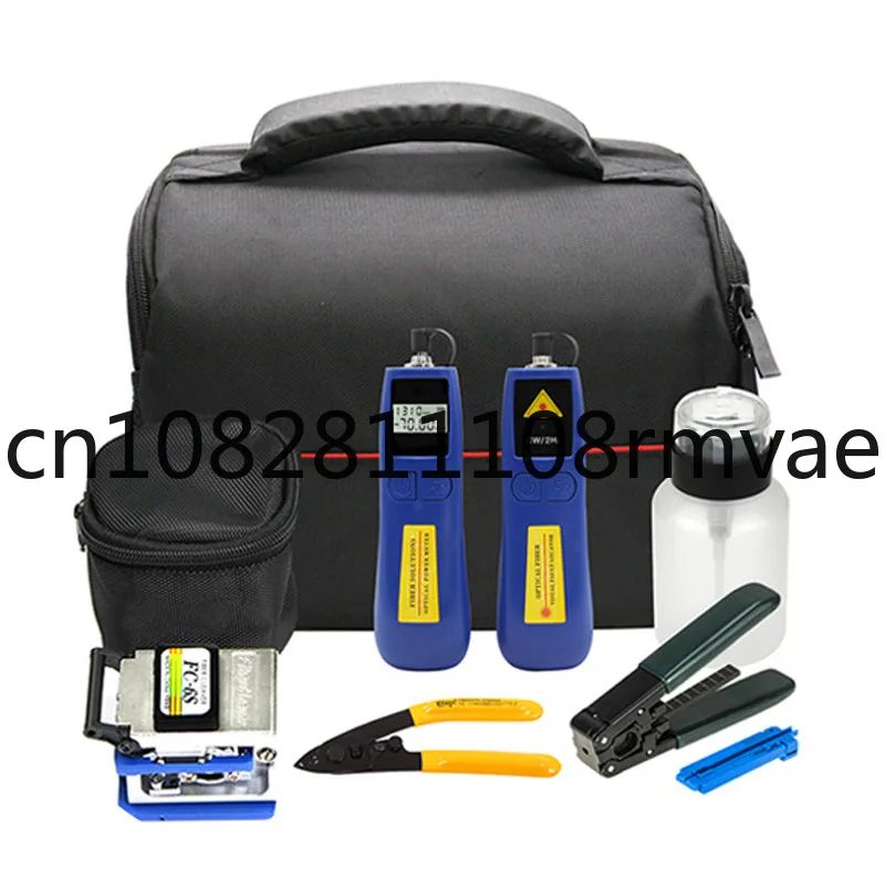 

FTTH Optical Fiber Cold Connection Tool Set Optical Power Meter Red Light Pen Optical Fiber Cutting Knife Toolbox Fiber Toolkit