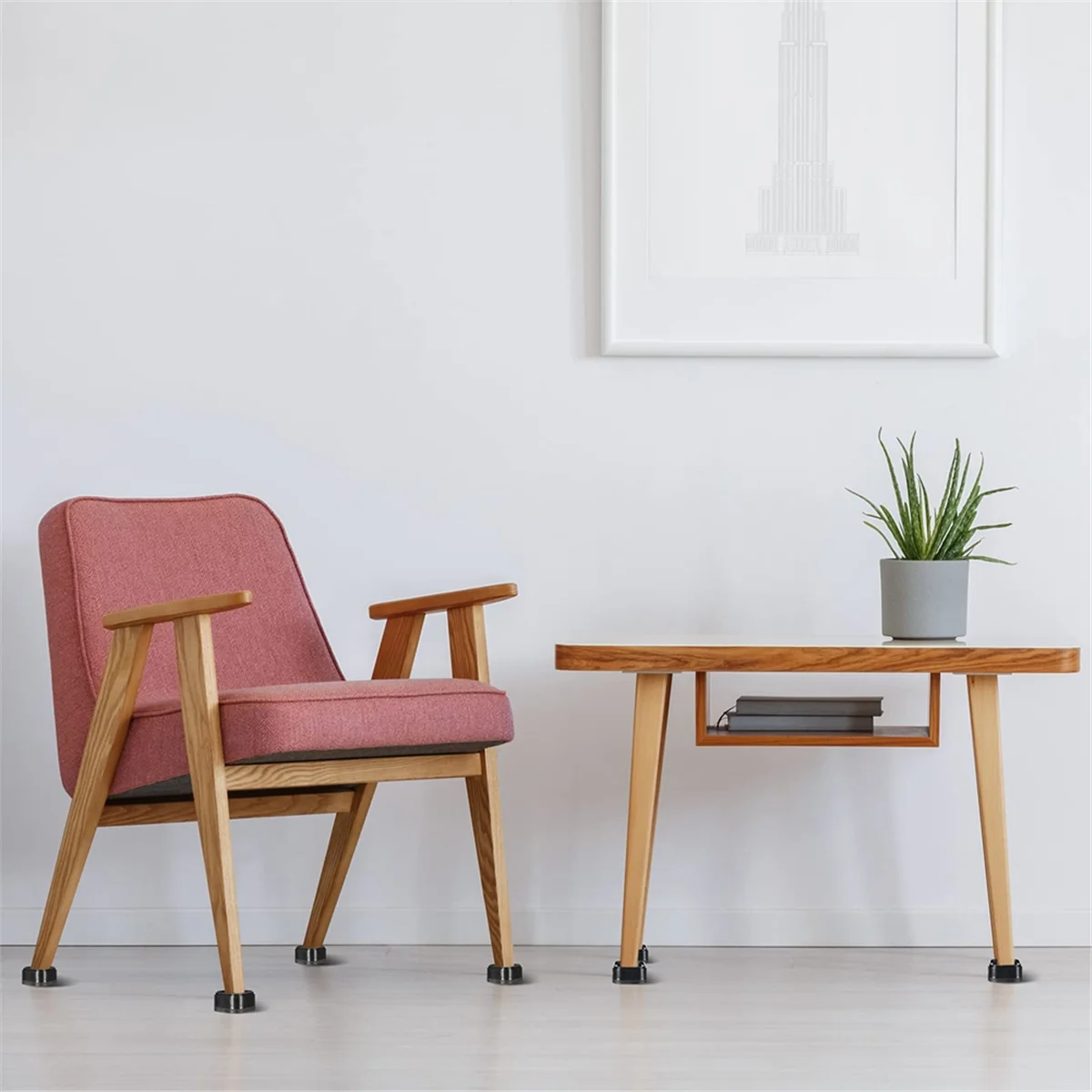 AT77 Furniture Risers Adjustable Bed Risers 1.38In Stackable Heavy Duty Bed Lifts Risers Square Bed Raising Blocks 16 Pcs