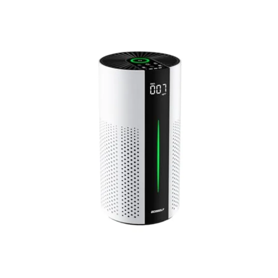 

ECOSELF Air Purifiers for Bedroom: 360 Air Intake, Smart Auto Mode, HEPA Filter, White Plastic Housing, Ultra-Quiet Operation