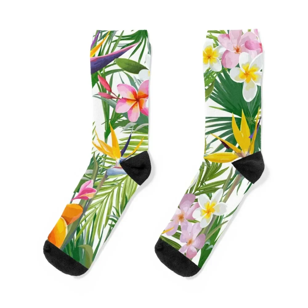 

plumeria rubra flowers colorful Socks winter gifts anti-slip snow Children's Designer Man Socks Women's