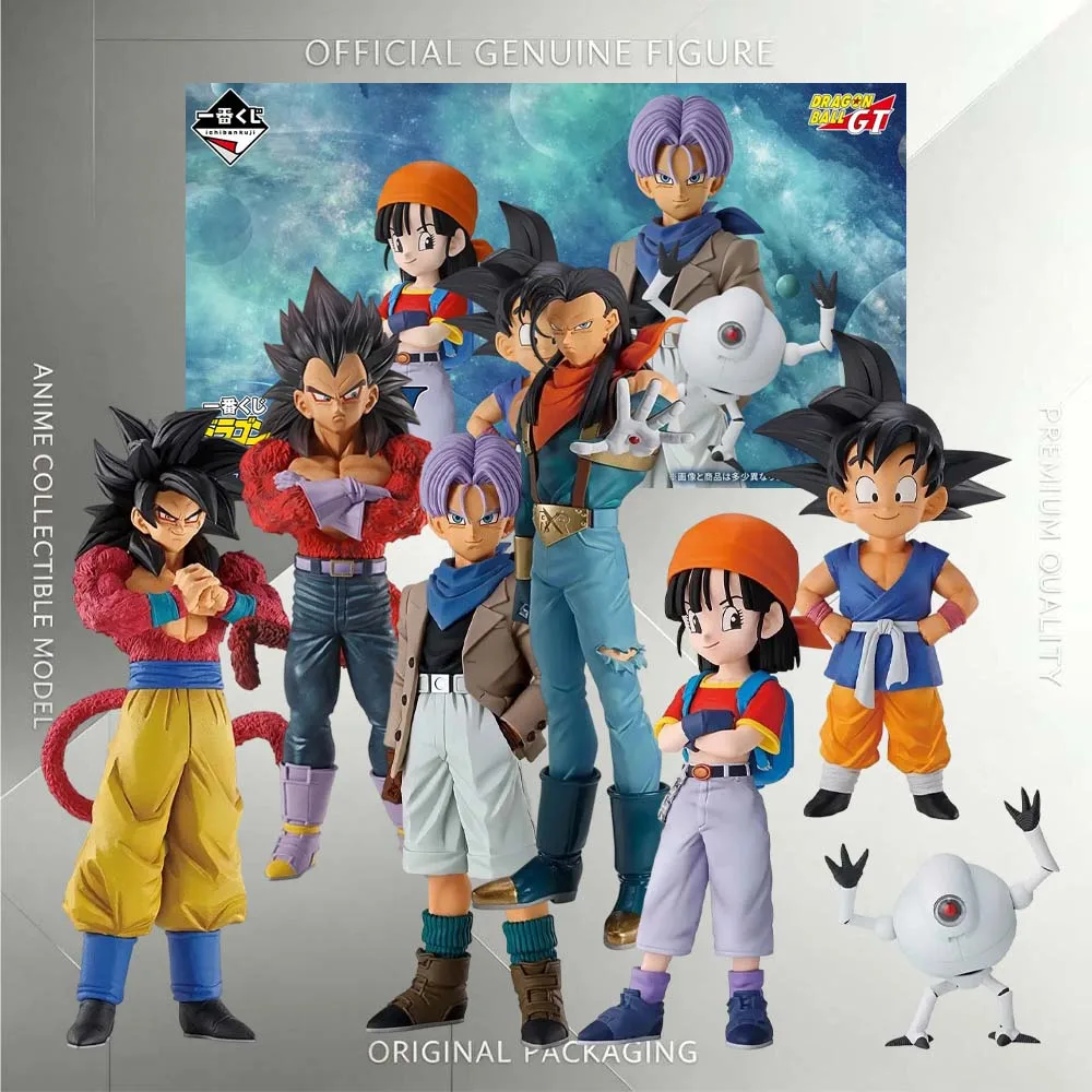 Figura Coleccionable Original de Bandai Ichiban Kuji Dragon Ball GT Pan Goku Trunks Giru Ssj4 Goku Vegeta Super Saiyan 4