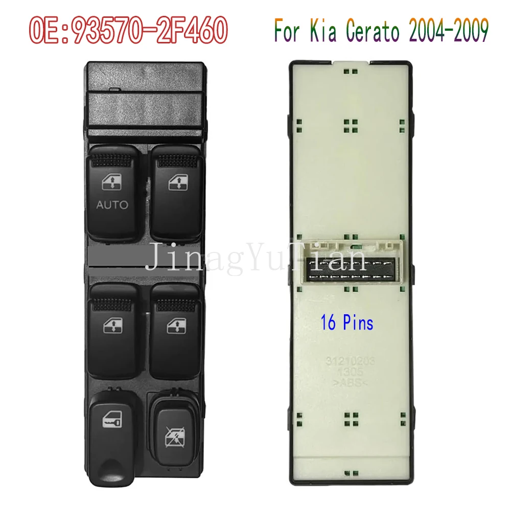 Para kia cerato 2004 2005 2006 2007 2008 2009 frente esquerda interruptor da janela de energia elétrica levantador vidro botão controle acessórios do carro